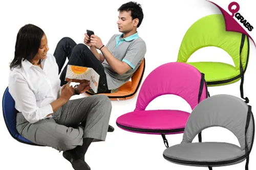 For QR99 Sit Comfortably Almost Anywhere with a Foldable Cushioned Floor Chair - Choose from 5 Fun Colors! (QR199 Value)